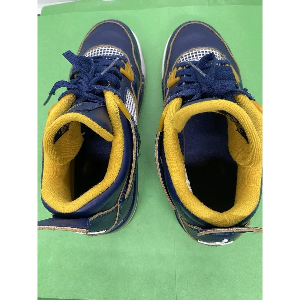 Nike Boys Air Jordan 4 408452-425 Blue Basketball Shoes Sneakers Size 5.5Y